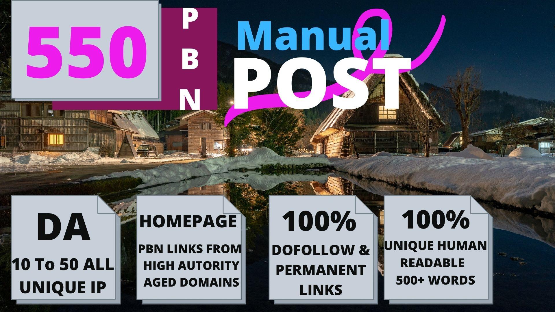 Permanent 550 powerful SEO, Backlink,PBN High-Quality Web2.0 Backlinks