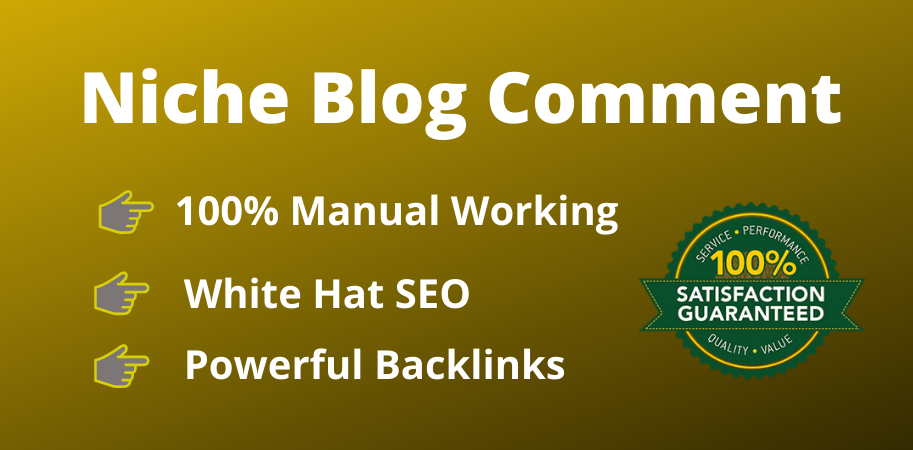 I will manually provide 100 niche relevant blog comments