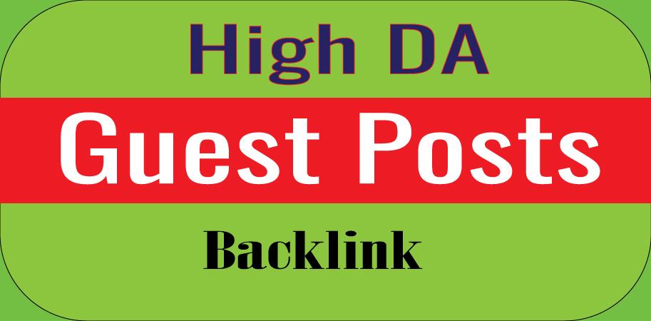 Write and. Publish 5 Guest Posts High DA Powerful Backlinks