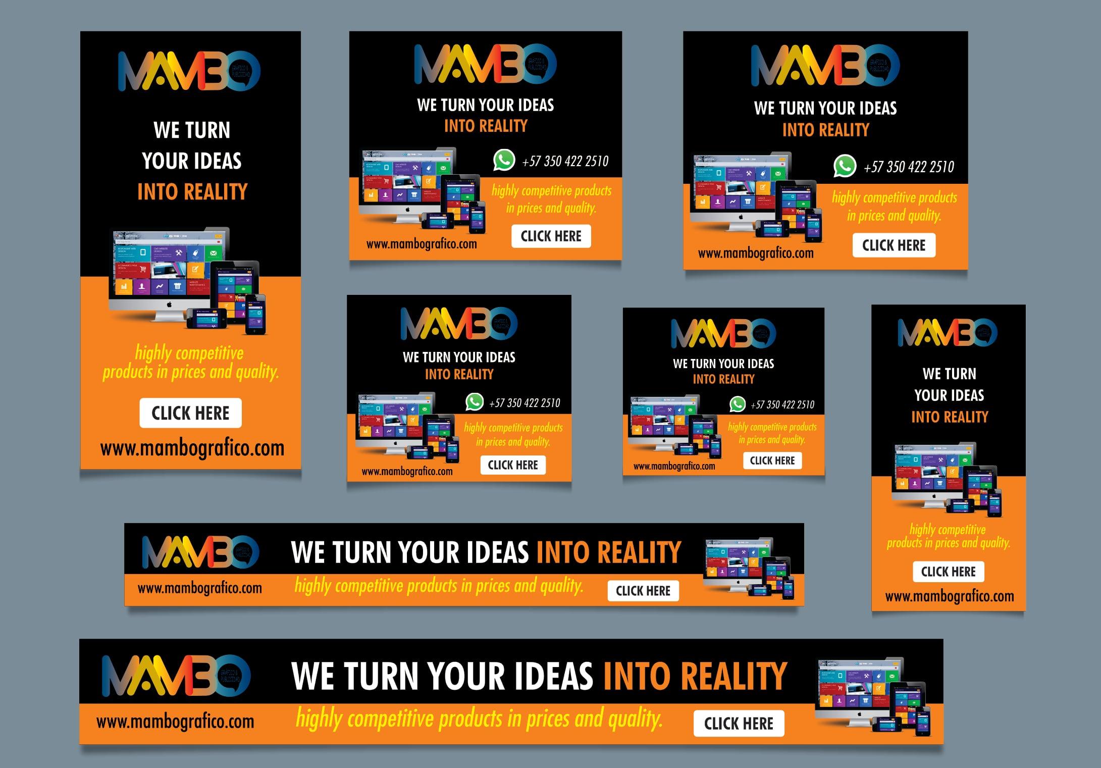 Design google ads, web banner ads, social networks