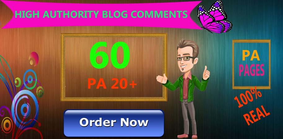 I will skyrocket your websites with 60 High PA/DA TF/CF Blog C0mments