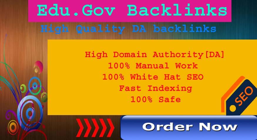 Do Manually 10 Backlinks From Edu.Gov Domain