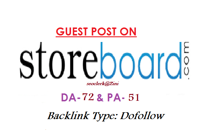 Able to publish Guest content on Storeboard.com DA-72 (Dofollow)