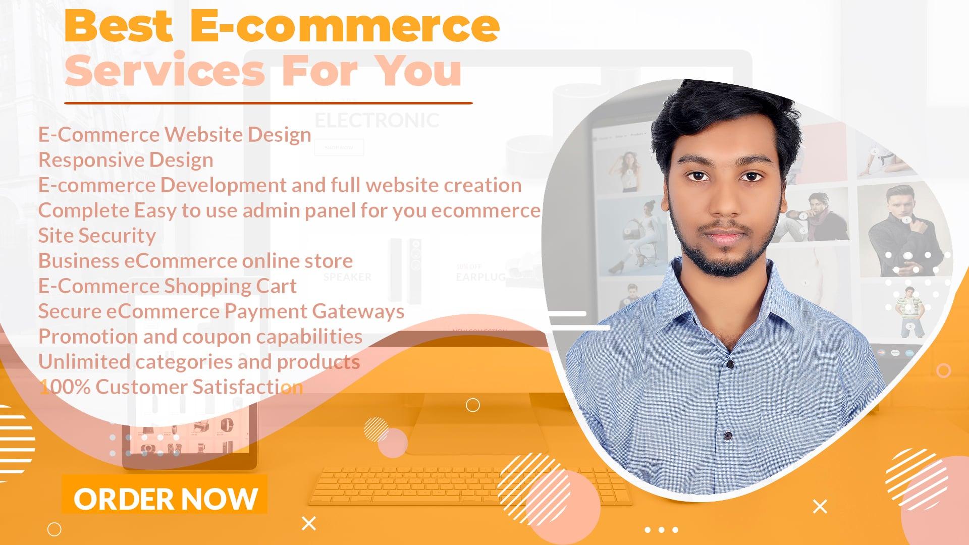 I will create ecommerce site for your e-commerce online store