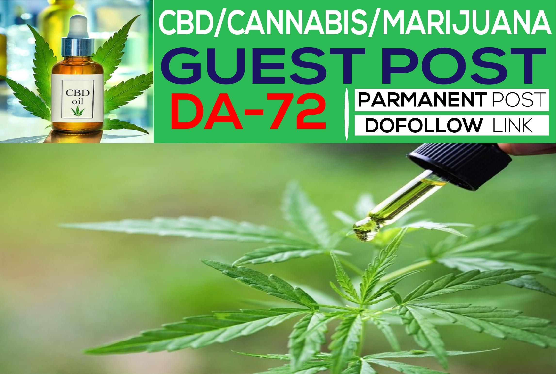  i will make cbd backlinks on cbd guest pst sites, promotion and marketing