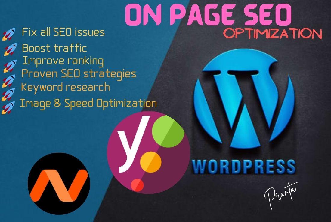 I will optimize On Page SEO on your website for Google rangking