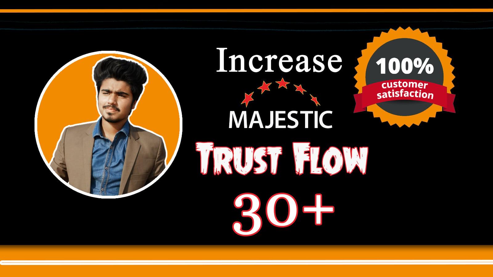 increase majestic trust flow tf 30 plus with best strategy