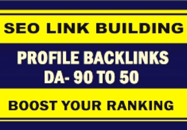 Promote your website 50 high domain authority SEO profile backlinks