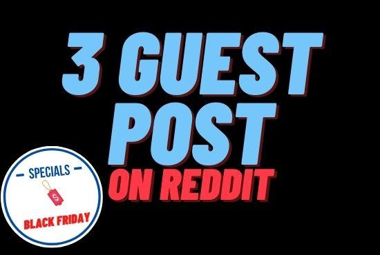 I will write and publish 3 guest post for your website