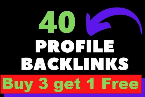 I Will Create 40 Profile Backlinks On High Authority Branded Sites 2021