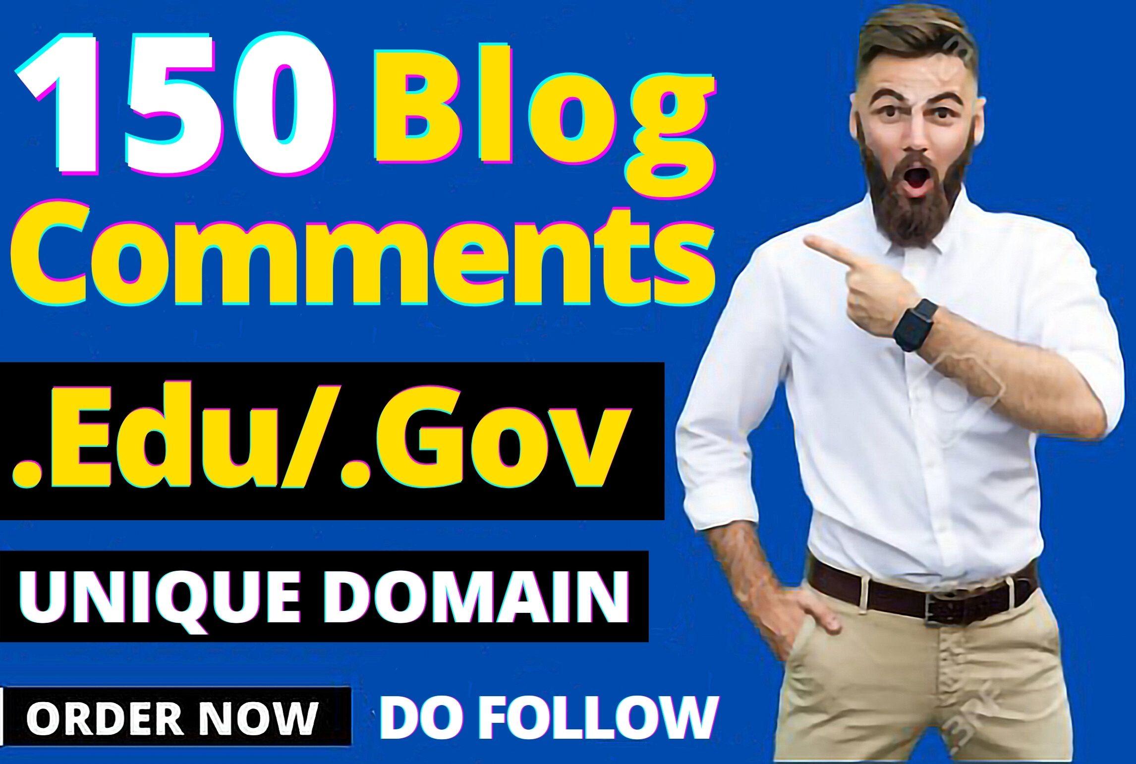 150 Pr9 EDU GOV Blog comments backlinks for SEO google ranking
