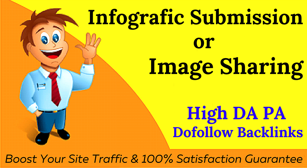 30 Infographic or image sharing 90+ DA sites SEO Backlink for your website