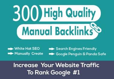 300 High Quality DA 85+, PA 70+ Manually Create Dofollow Profile Backlinks 