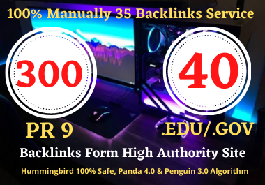 I will create 300 Pr9 + 40 Edu/Gov HQ Profile Backlinks Boost Your Website Google Ranking 