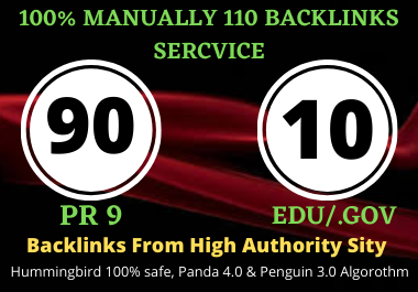 90 PR9 + 15 Edu/Gov PR9 High Quality Profile Backlinks - Boost Your Website Ranking