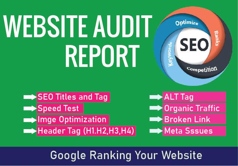 I will Provide you Professional Website SEO Audit Report