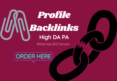 I will do manually 40 high quality profile backlinks with 80+ DA