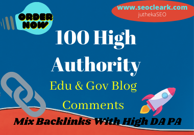 100 pr9 high quality edu & gov backlinks and blog comments