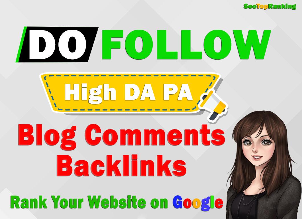  Build 50 High Quality Blog Comments Backlinks SEO Service