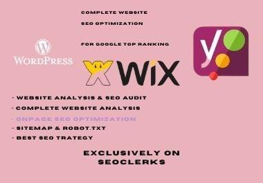 I will do on page SEO optimization with yoast plugin for wordpress