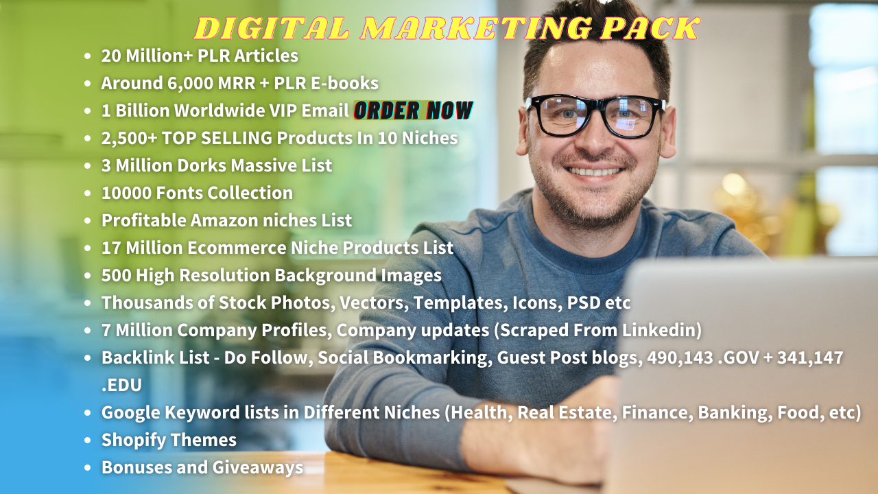 I Will Give You 20 Million PLR Article, 6000 Ebooks, 1 Billion Email List and Bonus Material