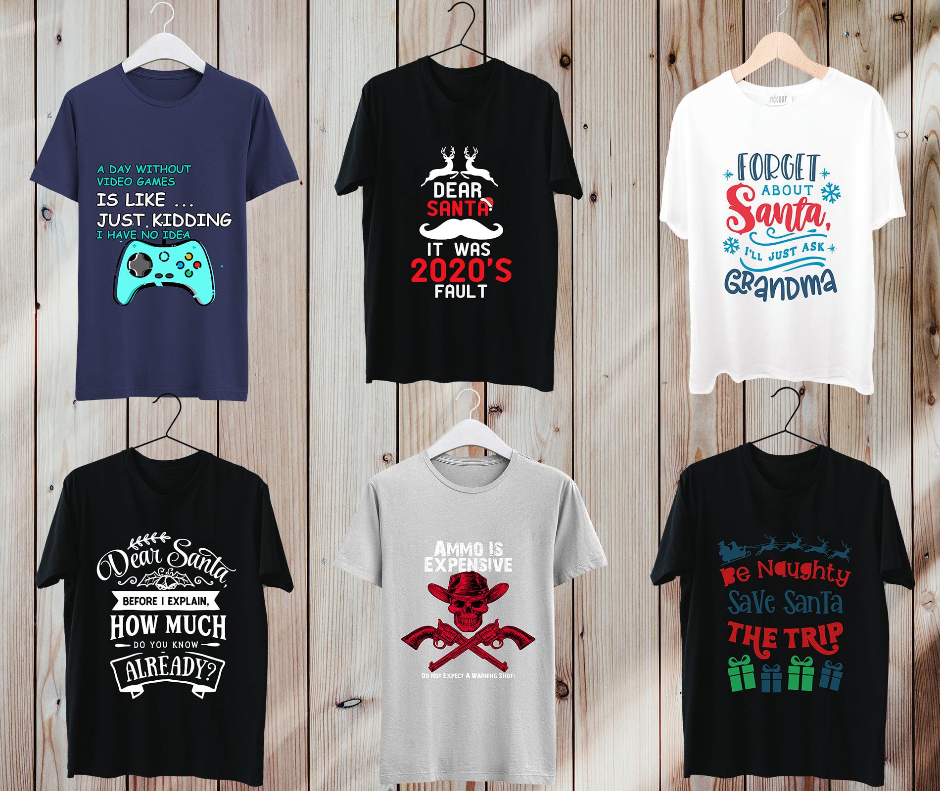 I will create 10 eye catching custom t shirt designs