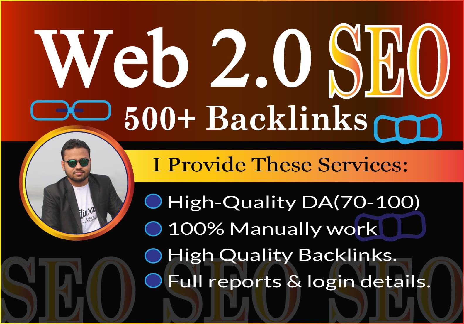 I will create High Quality Web 2.0 Backlinks manually 