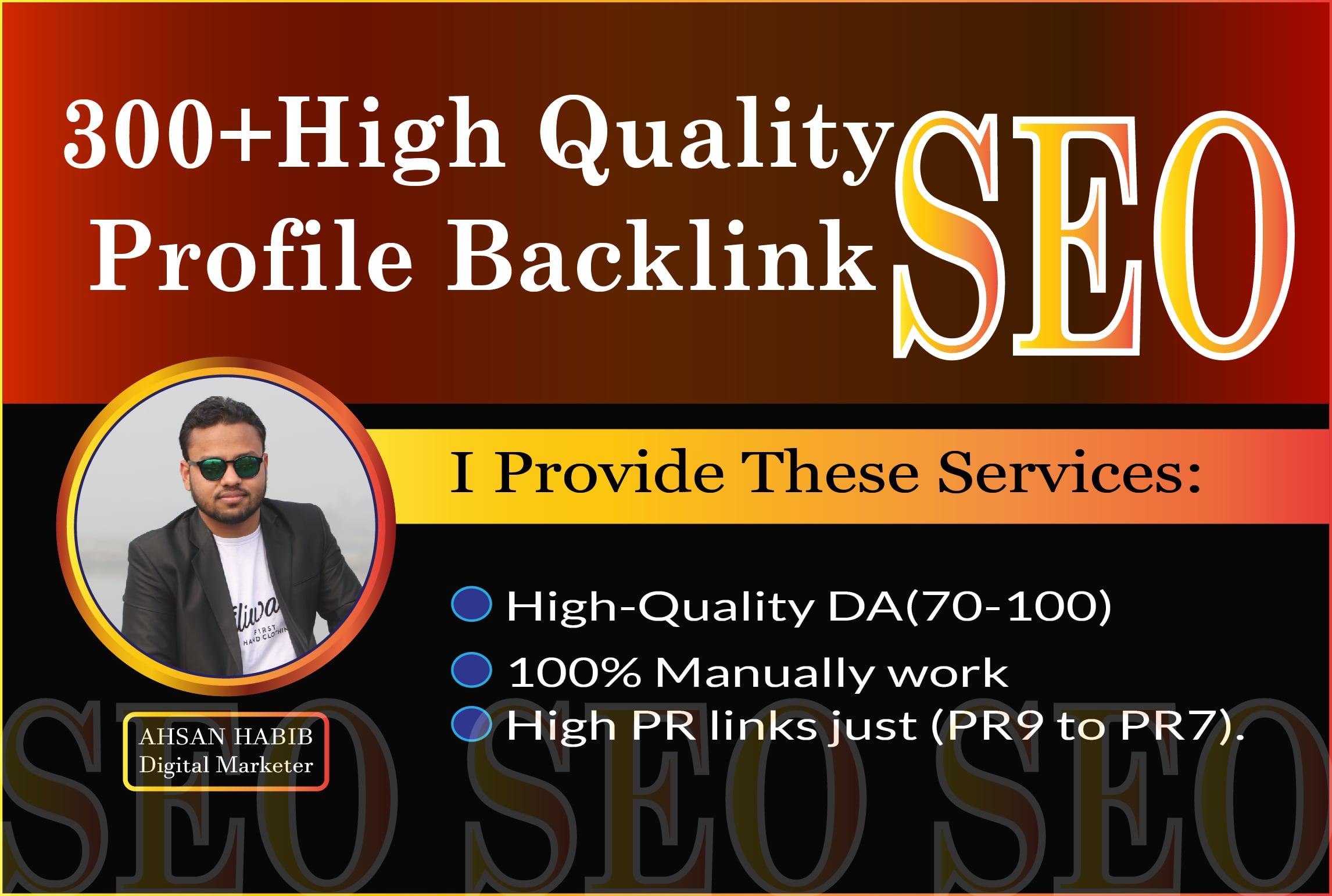 I will create 100+ HQ Profile Backlink SEO manually 
