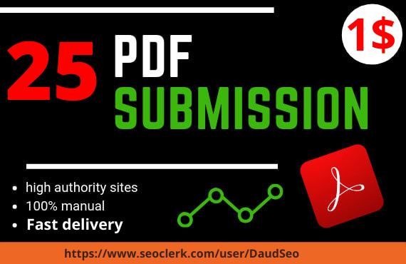 I will do 25 manual PDF submission on top document sharing sites 