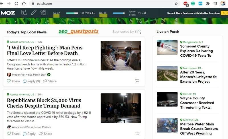 Write and Publish An Influential Guest Post On Patch Da 90 USA news Blog.