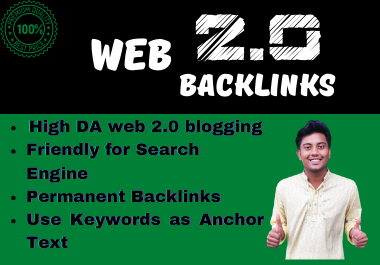 I will create High DA WEB 2 . 0 Backlinks For Google Ranking
