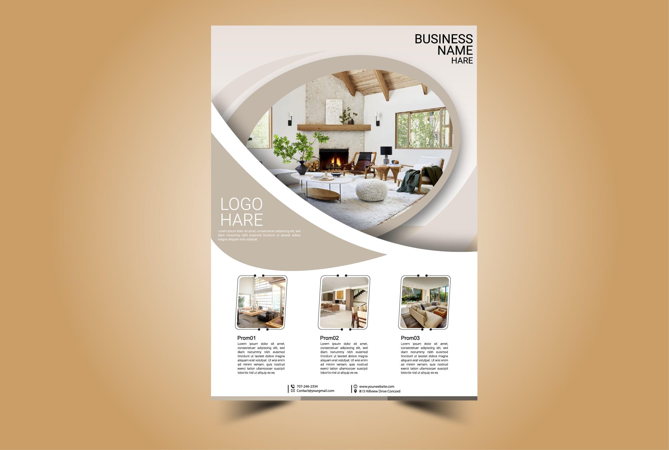 I will create a professional flyer or brochure design within 12 hours