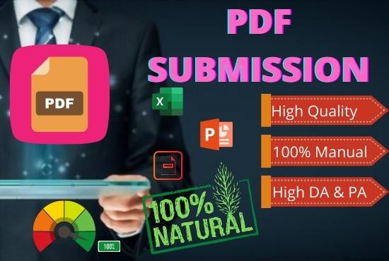 Build Manually 80 High Authority DA PA PDF Submission Manually 