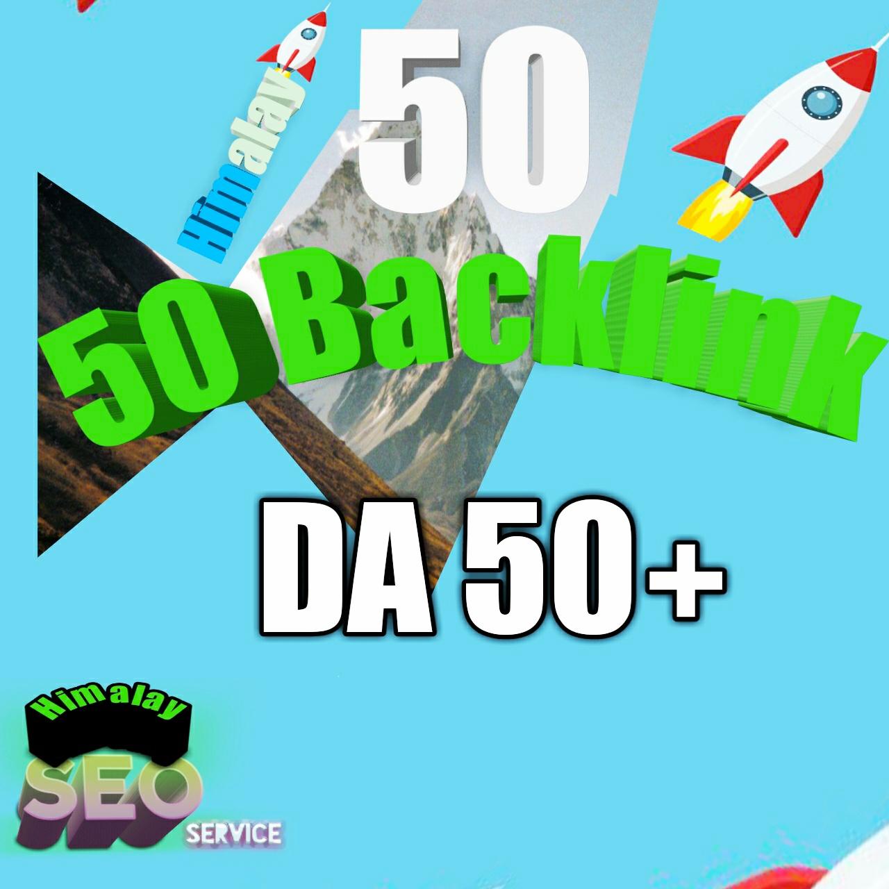  All High DA 50+ 50 high quality Get&nbsp;backlinks for your links/keywords