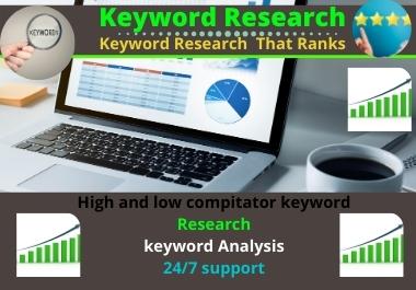 I will do 10k keyword research and competitor analysis seo