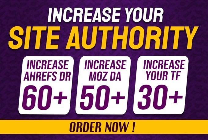  increase DA DR and tf majestic trust flow with high tf dofollow backlinks