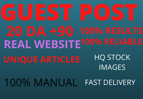 Write And Publish 10 Guest Post On 10 Different Websites Da 90+ unique article