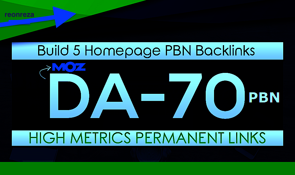 Build 5 HomePage Posts DA 70 Plus PBNs seo