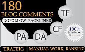 180 blog comments with high quality backlinks 