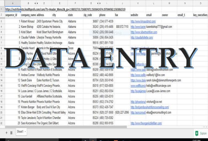 I will be greatful data entry with in 24h. This is real pic data entry
