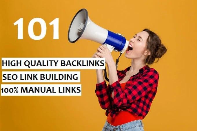 I will do 101 SEO link building backlinks,for google ranking
