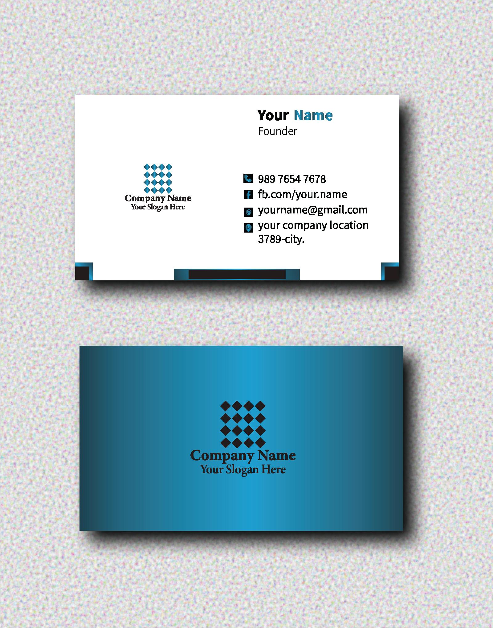 I will simple elegant and clean business card design
