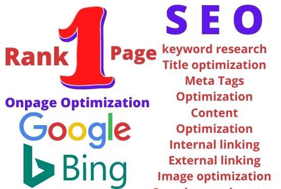 I do Onpage Optimization full seo