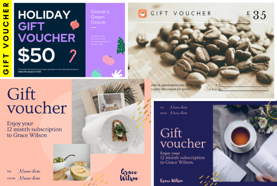 I Will Design Amazing Gift Voucher, Gift Coupon, Gift Certificate For Your Business