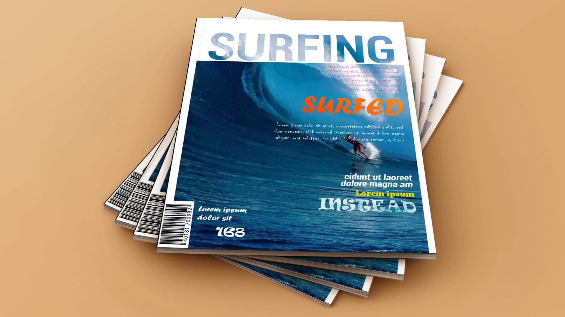 I will design a creative magazine cover for you.