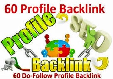 I will manually build up 60 high DA and PA profile backlinks for your top ranking