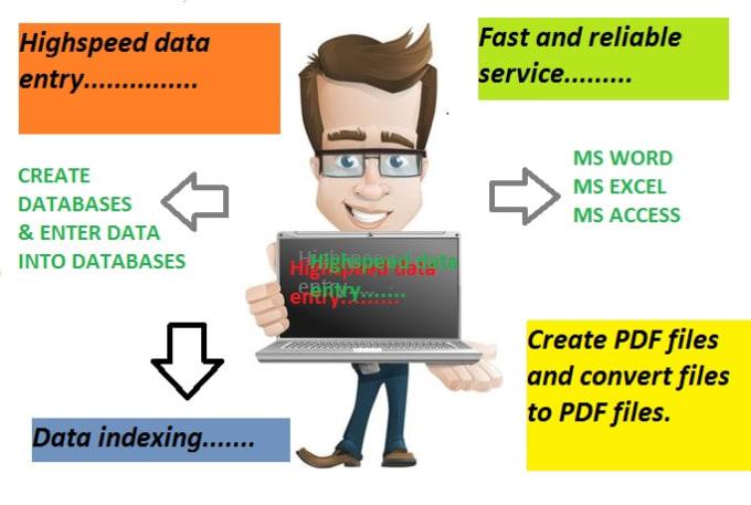Fastest and accurate data entry to spreadsheets and convert files to PDF......
