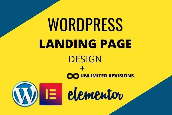 I will create a modern landing page design with responsive 