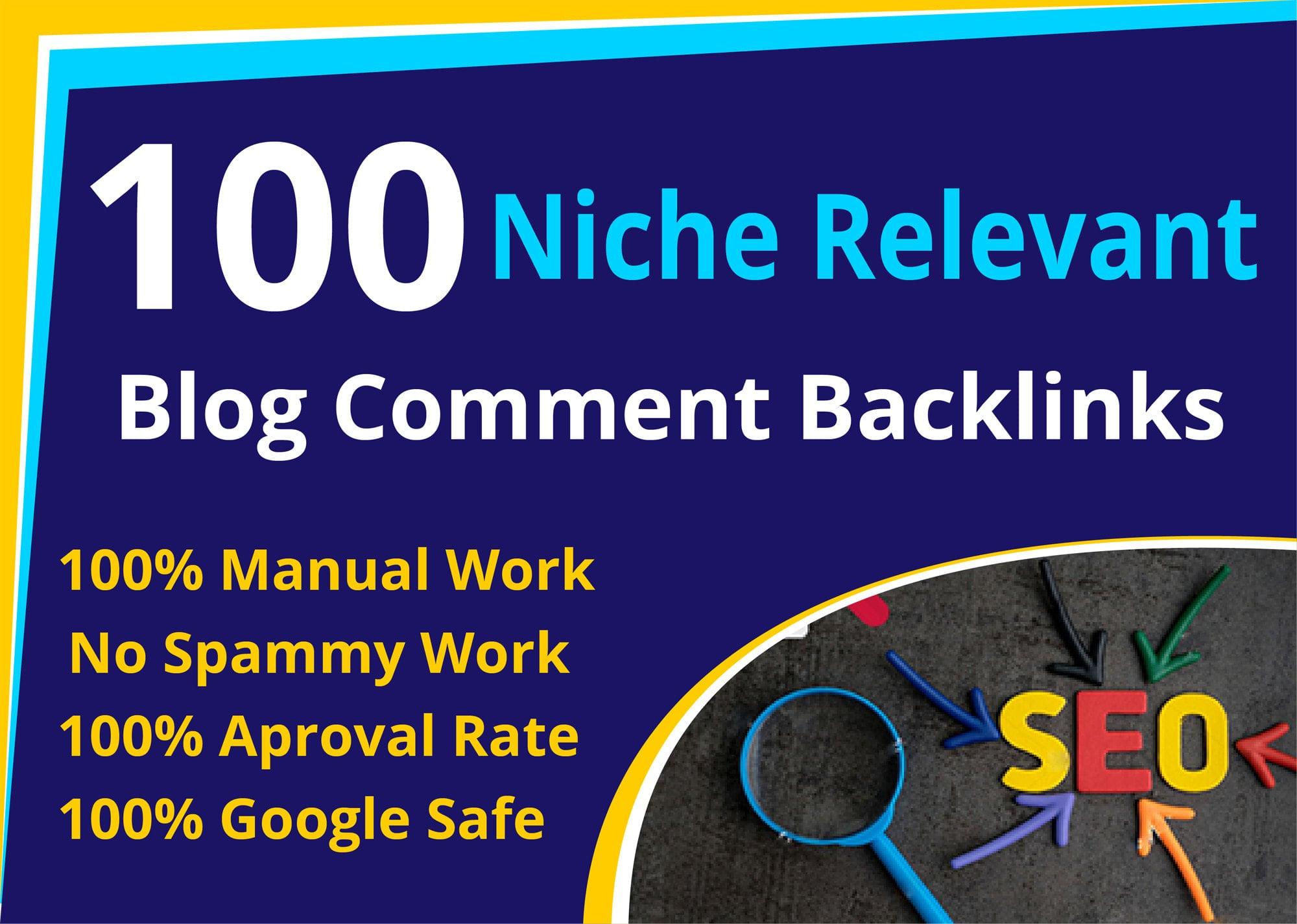i will a provide 100 niche relevant blog commment backlinks