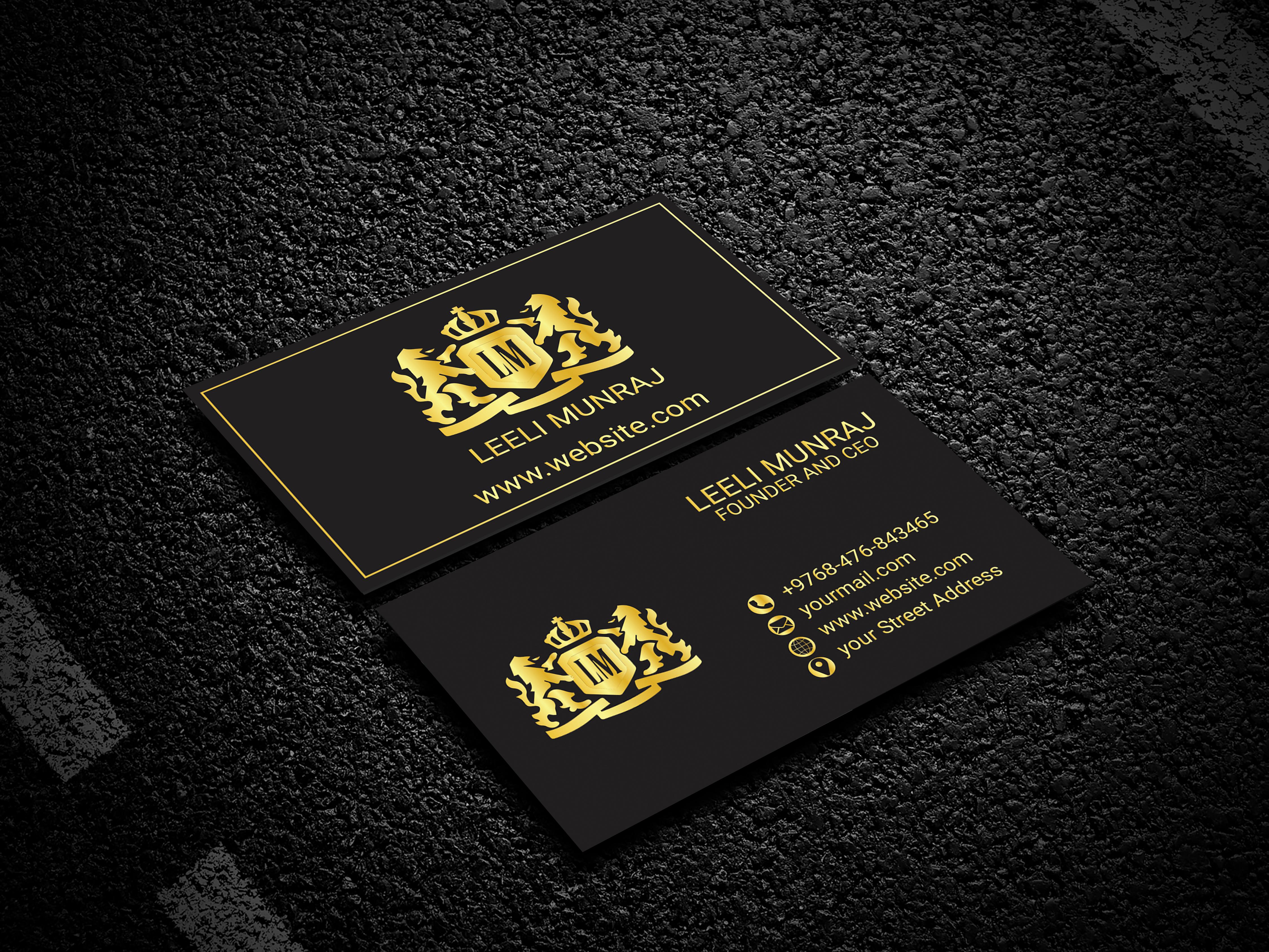 2 luxury business card and minimal business card, stationary design